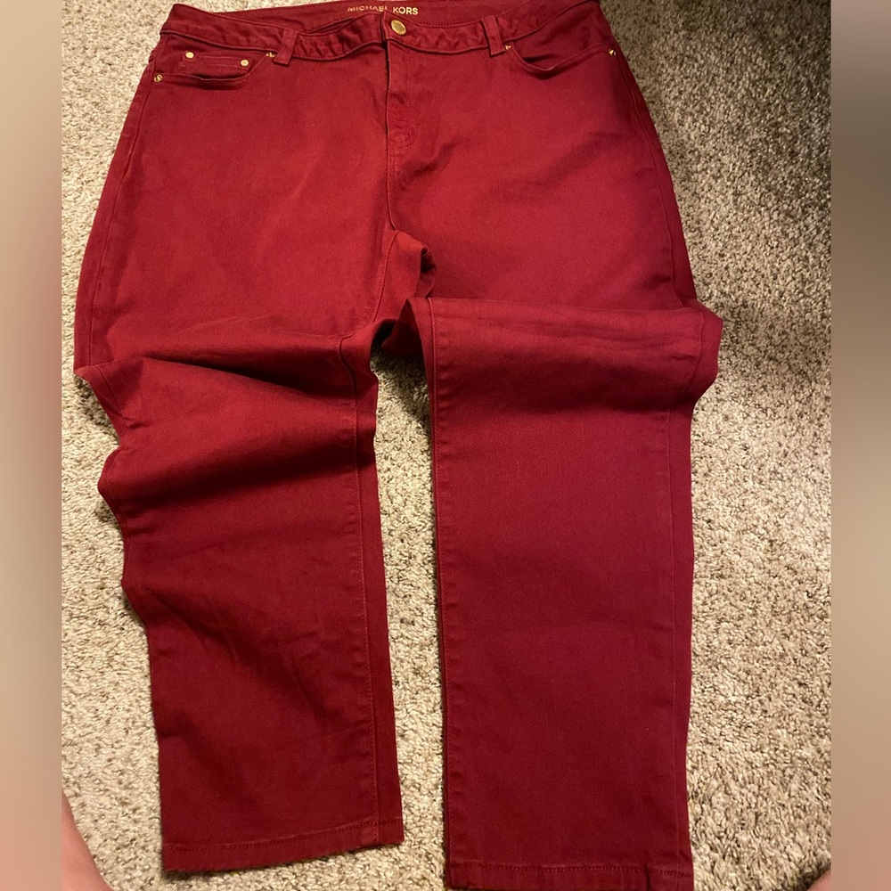 Michael Kors Maroon jeans VEuc sf/pf